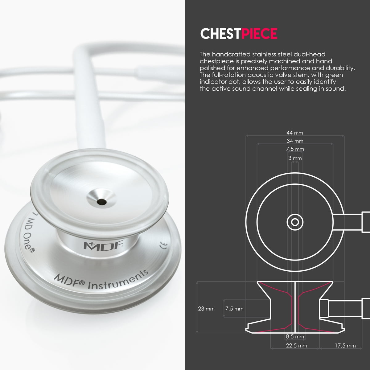 MDF® MD One® Stainless Steel Stethoscope