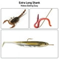 thumbnail image 7 of Dr.Fish 100 Pack Aberdeen Fishing Hooks Extra Long Shank Bronze Light Wire Offset Hooks High Carbon Steel Live Bait Hooks Freshwater Bass Crappie Walleye Panfish Rigs Size 1, 7 of 7
