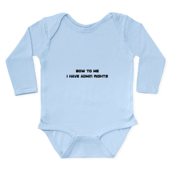 CafePress - Admin Rights Body Suit - Long Sleeve Cotton Baby Bodysuit