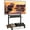 Brown 86", variant on TAVR Furniture Universal Mobile TV Cart up to 80 inch TV, Rolling TV Stand on Wheels with Mount with Storage Shelf