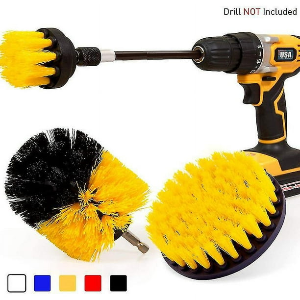 4 Uds cepillo de taladro limpiador eléctrico cepillo de limpieza juego de accesorios de largo extendido Kits de cepillos de limpieza de taladro multiusos