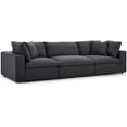 thumbnail image 2 of Ergode Commix Down Filled Overstuffed 3 Piece Sectional Sofa Set - Gray, 2 of 4