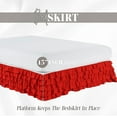 thumbnail image 4 of Elegant Comfort Leila Collection Multi-Ruffle Bed Skirt, 1500 Thread Count, Easy Fit Dust Ruffle, 15 inch Drop, Wrinkle and Stain Resistant, MultiRuffle, Queen, Red Apple, 4 of 5