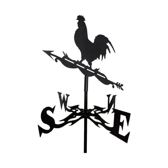 Cast Iron Weather Vane Roof Mount Wind Direction Indicator Tool Outdoor Farm Scene Garden Stake Weather Vane -