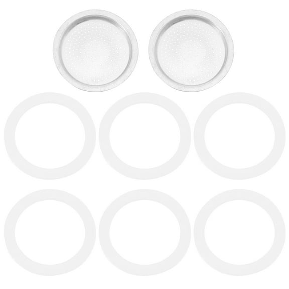 FRCOLOR Coffee Maker Accessories Silicone Seal Rings Gasket Rubber Sealing Ring Replacement 100ml 8 for Espresso Coffee Machine Home Use,2.2"X2.2"X0.12"