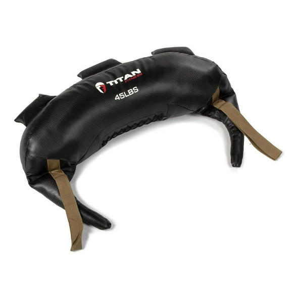 Titan Fitness 45 LB Functional Training Swing Bag, PU Material Bulgarian Power Sand Bag, Multiple Grips for Squats, Lunges, Throws, And More