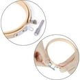thumbnail image 3 of Embroidery Hoop Set,Casewin Cross Stitch Bamboo Circle Rings, 4 inch(Diameter 10 cm) for Embroidery, Home Cross Stitch Art, Handcraft, Sewing, Kids Patience Tutoring, with Easy Sandwiching Knob, 1Pc, 3 of 7