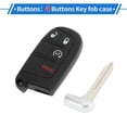 thumbnail image 3 of Unique Bargains Key Shell Case for Dodge Charger 2011-2018 for Dodge Journey 2011-2018 Keyless Entry Remote Key Fob Replacement Case 4 Button M3N-40821302, 3 of 7