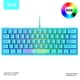 thumbnail image 4 of Teclado con cable K61 RGB 60 por ciento 62 teclas Teclado ergonómico para juegos (azul) WDOplteas Para estrenar, 4 of 5