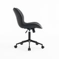 thumbnail image 4 of YOUNIKE Armless Office Chair, Faux Leather Desk Chair with Wheels, Upholstered Task Chair, High Back Swivel Rolling Chair, Height Adjustable, Black, 4 of 14