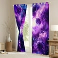 thumbnail image 3 of Manfei Galaxy Starry Sky Curtains Pack of 2 (42x84 Each),Universe Palnets Curtains Blackout,Purple White Bedroom Curtains For Girl Boys,Microfiber Bedroom Decor, 3 of 6