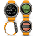 thumbnail image 2 of Garmin Fenix 8 - 51 mm, AMOLED Multisport GPS Smartwatch, Sapphire, Titanium with Spark Orange/Graphite Silicone Band, Built-in LED Flashlight with Wearable4U Power Bank Bundle, 2 of 6