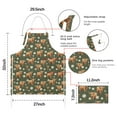 thumbnail image 7 of Green Highland Cow Daisy Pattern Apron-Garden Aprons for Women with Pockets-Cotton Linen Waterproof Kitchen Cooking Gardening Aprons Adjustable for Kitchen,Cooking,BBQ and Salon 33x27 Inch, 7 of 7