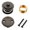 Bronze, variant on Bathtub Tub Drain Conversion Kit Assembly, Lift and Turn Twist Tub Drain Trim Kit with Two-Hole Overflow Faceplate, Brushed Nickel