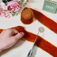 thumbnail image 3 of 3 Yards Frayed Velvet Ribbon Raw Edge Ribbon for Bowknot Making Party Decoration Saddle Brown 2 inch(50mm) about 3.00 Yards(2.74m)/Roll, 3 of 7
