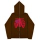 thumbnail image 1 of Sudadera con esternón oscura Y2K europea y americana, sudaderas con capucha para hombres y mujeres, pareja gótica, sudadera con cremallera larga de gran tamaño Harajuku, 1 of 5