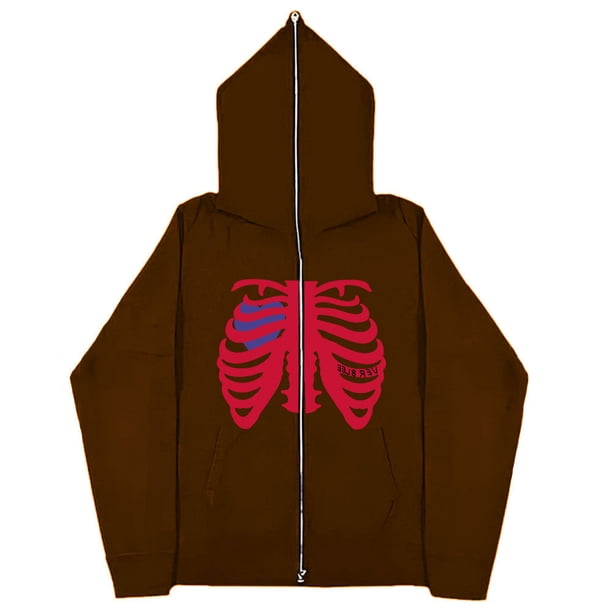 Sudadera con esternón oscura Y2K europea y americana, sudaderas con capucha para hombres y mujeres, pareja gótica, sudadera con cremallera larga de gran tamaño Harajuku