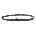 thumbnail image 2 of Women's 1/2" (12mm) Skinny Perforated Floral Hollow Out One Piece Cowhide Full Grain Leather Belt, 2 of 2