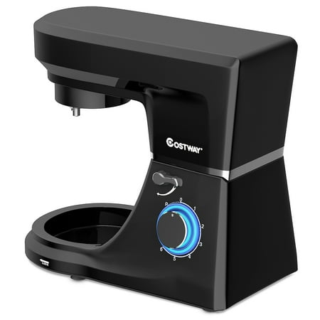 Costway - Tilt-Head Stand Mixer 7.5 Qt 6 Speed 660W with Dough Hook, Whisk & Beater - Black