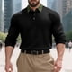 thumbnail image 5 of pstuiky Camisas de manga larga de invierno para hombre, Blusa/camisa de lana con botones, cuello vuelto y manga larga de color liso para hombre camisetas de hombre xxxl, 5 of 9