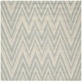 thumbnail image 2 of SAFAVIEH Cambridge Sam Geometric Wool Area Rug, Gray/Ivory, 4' x 4' Square, 2 of 10