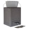 thumbnail image 2 of vidaXL Garden Composters 2 pcs Brown 60x60x83 cm 600 L Plastic Rattan, 2 of 5