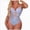 Y-Blue, variant on Women's Lingerie Bodysuit Lace Sheer One Piece Sleeveless Ruffle Cami Teddy Babydoll Nightwear (White,L)