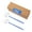 Blue, variant on Pack of 2 Clear Spoons Borosilicate Glass Soup Ladles with Long Handles for Banquets Soap Ladle