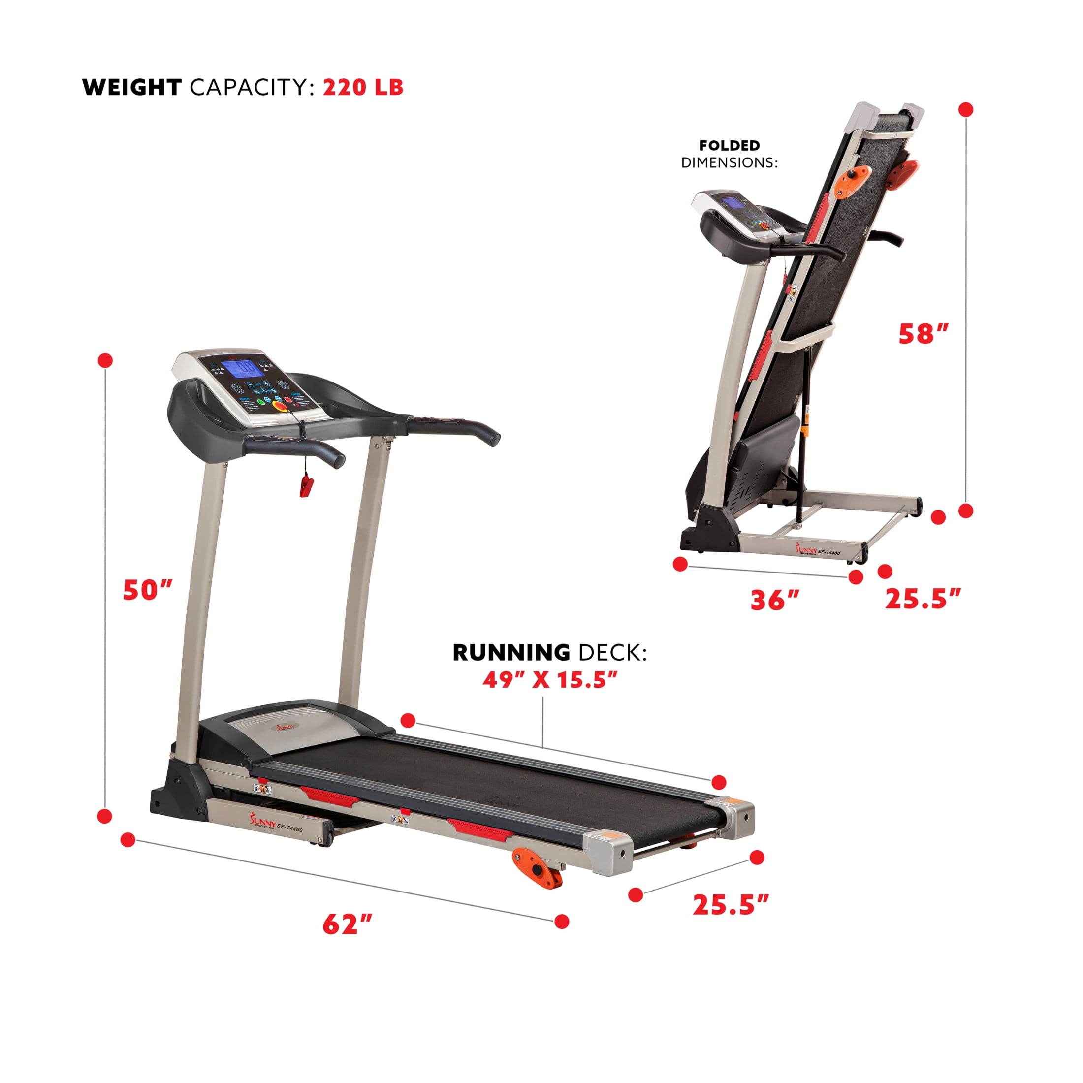 Sunny health & fitness treadmill hotsell
