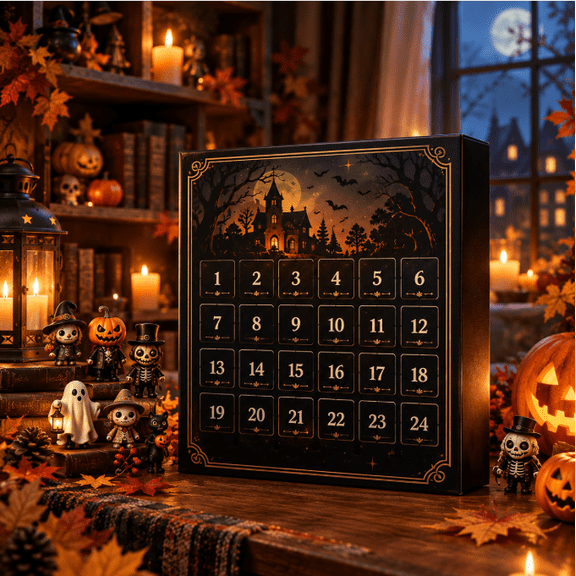 Halloween Advent Calendar 2026, 31-Day Halloween Countdown Calendar with 31 Mini Spooky Figurines, Surprise Blind Box for Halloween Decor, Party Favors, Gifts and Desk Display