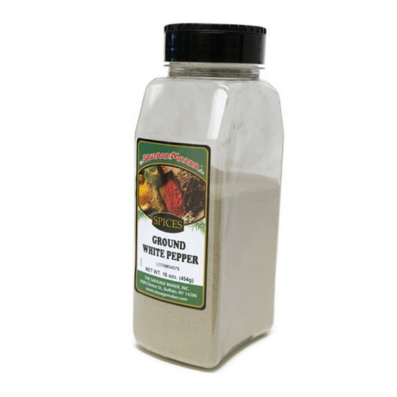 The Sausage Maker White Pepper, Fine Ground (64 Mesh), 16 oz.