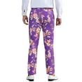 thumbnail image 3 of INSPIRE CHIC Floral Printed Dress Pants for Men's Straight Leg Flat Front Flower Pattern Trousers, 3 of 6