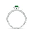 thumbnail image 2 of ANGARA Cushion Rectangular Lab Grown Emerald Twisted Rope Shank Engagement Ring for Women in 14K White Gold (Size-7x5mm) | May Birthstone, Anniversary, Jewelry Gift for Women | Lab-Grown Emerald Ring, 2 of 8