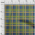 thumbnail image 1 of oneOone Cotton Flex Blue Fabric Madras Check Craft Projects Decor Fabric Printed By The Yard 40 Inches Wide, 1 of 4