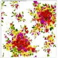 thumbnail image 2 of Chiffon Printed Vibrant Floral Fabric Sheer Peonies Dress Sewing Polyester (GREEN/ROYAL/TURQ, HalfaYard), 2 of 3