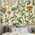 thumbnail image 2 of Creowell  Vintage Floral Tapestry Wild Flowers Tapestries Boho Botanical Tapestry for Bedroom Aesthetic Tapestry Vertical Plant Tapestry Wall Hanging for Room(Beige) 60x50inch, 2 of 6