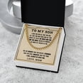 thumbnail image 3 of To My Son, Cuban Link Chain, Stainless Steel or Yellow Gold, Message Card & Gift Box, 3 of 5