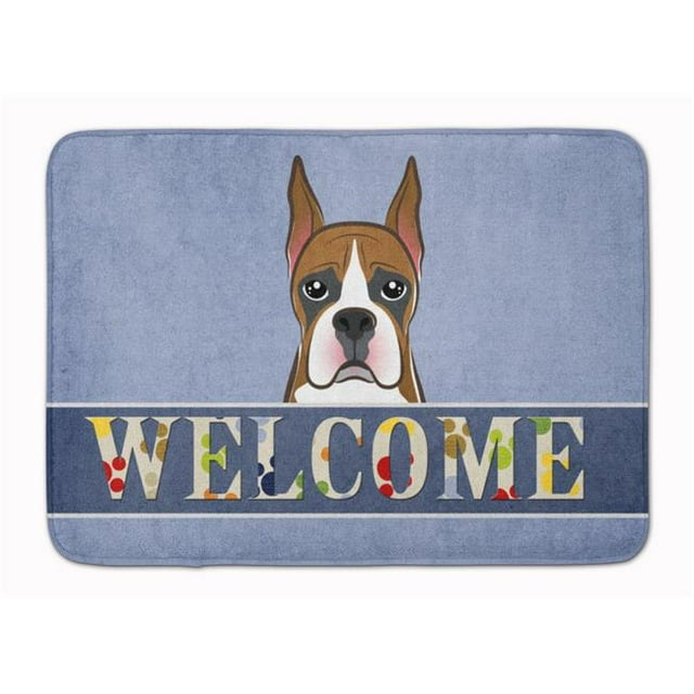 Carolines Treasures BB1409RUG Boxer Welcome Machine Washable Memory Foam Mat