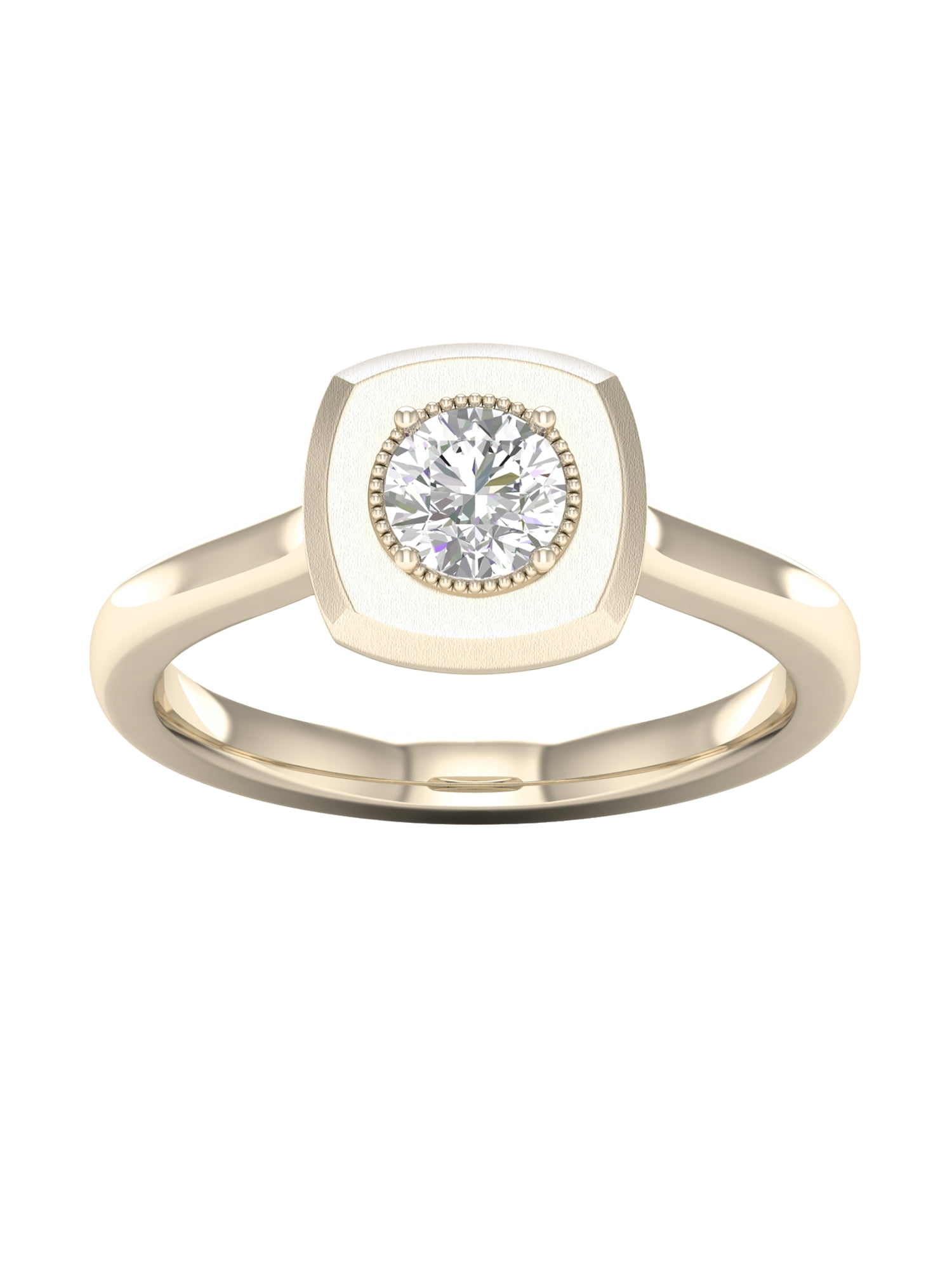 Imperial 1/2Ct TDW Diamond 14k Yellow Gold Solitaire Engagement Ring (I-J, I2)