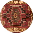 thumbnail image 1 of Ahgly Company Indoor Round Persian Brown Traditional Area Rugs, 4' Round, 1 of 4