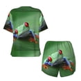 thumbnail image 5 of Lsque Red-Eyed Tree Frog-1 Women's Short-Sleeved Pajama Set - 2 Piece Soft and Lightweight Sleepwear Set-Large, 5 of 9