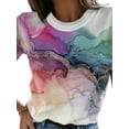 thumbnail image 3 of ORQ Women Fashoin Graphic Tees Summer Short Sleeve Crewneck Pullover T-Shirts, 3 of 4