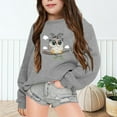 thumbnail image 2 of Byoo Sweatshirt for Girls Cartoon Owl Print Long Sleeve Pullover Top Fall Winter Clothes, 2 of 6