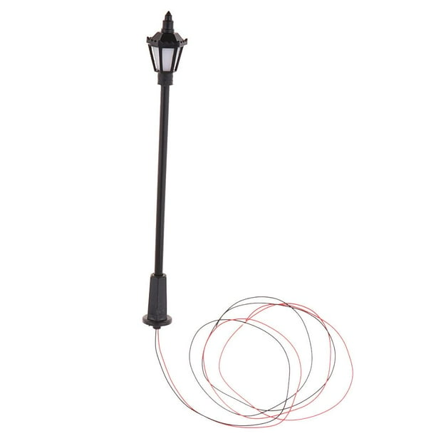 Lot De 10 Lampadaires LED Pour Train Miniature OO/HO - Hauteur 8,5 Cm, 3 V, Résistances Fournies