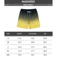 thumbnail image 7 of MADHERO Mens Swim Trunks Ombre Quick Dry Beach Shorts with Mesh Lining 5 inch Black Yellow Size 2xl, 7 of 7