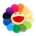 thumbnail image 1 of Almohada de girasol, suave y cómodo cojín sonriente de girasol, almohada de felpa floral, juguetes de peluche de girasol coloridos, hogar, dormitorio, tienda, restaurante, 43 cm, 0,3 kg JM, 1 of 5
