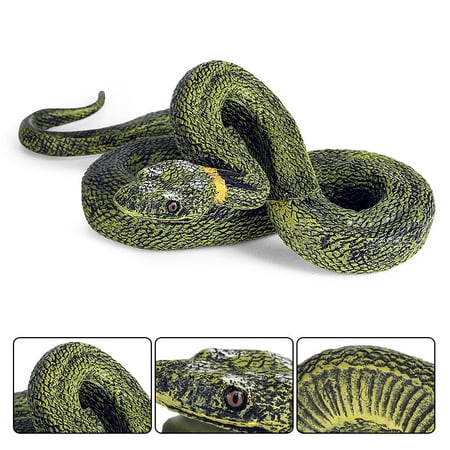 Senya Designs Western Diamondback Rattlesnake L - Outdoor Snake Figurine for gardens, patios and lawns (80057),Green