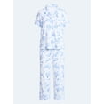 thumbnail image 5 of Joyspun Women's Dreamy Soft Collection Notch Collar Top and Capri Pants Pajama Set, 2-Piece, Sizes XS-3X, 5 of 5