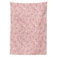 thumbnail image 3 of Ambesonne Pale Pink Tablecloth Rectangular Table Cover, Butterflies Ornate Wings, 60"x84", White Peach and Pink, 3 of 4