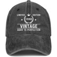 thumbnail image 1 of 90th Birthday Gifts for Men Women Hats Vintage 1933 Gift Ideas Embroidered Baseball Cap, 1 of 5